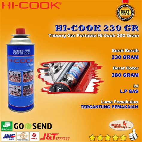 gas hi cook berapa gram